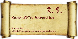 Koczián Veronika névjegykártya
